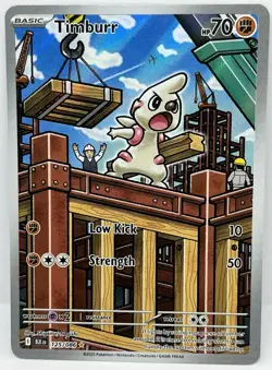 Timburr - Pokémon TCG Black Bolt Illustration Rare Pokemon Card 125/086 - Image 1
