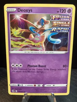 Deoxys 120/264 Holo Rare Fusion Strike Pack Fresh NM Pokemon TCG Trading Card #2 - Image 2