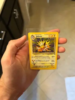 1999 Vintage 1999 Pokemon Card JUNGLE JOLTEON 4/64 Holo Rare MP English - Image 3