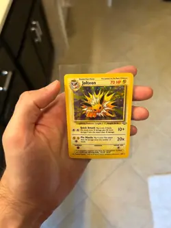 1999 Vintage 1999 Pokemon Card JUNGLE JOLTEON 4/64 Holo Rare MP English - Image 9