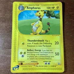 Ampharos 1/147 Regular Aquapolis Rare Pokémon Card - Image 1
