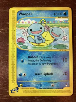 Wooper 117/147 Aquapolis e-Reader Regular Pokémon Card - Image 11