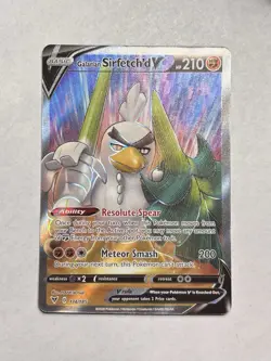 POKEMON TCG CARD Galarian Sirfetch'd V Full Art 174/185 Vivid Voltage 2020 M/NM - Image 3