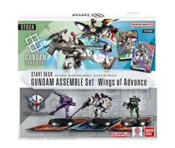 Bandai Gundam Card Game Start Deck GUNDAM ASSEMBLE Set Wings of Advance ST02A - Image 1