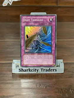 YuGiOh Dust Tornado Trap Card PSV-011 1st Edition Super Rare Holo LP - Image 1