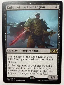 Knight of the Ebon Legion -NM-  [Core Set 2020] MTG Magic The Gathering - Image 1