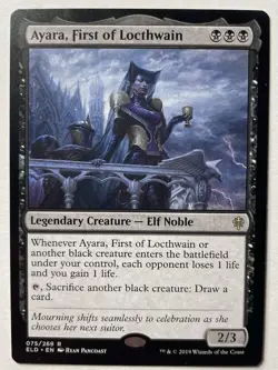 Ayara, First of Locthwain - Throne of Eldraine Regular MTG ELD 2019 - Image 1