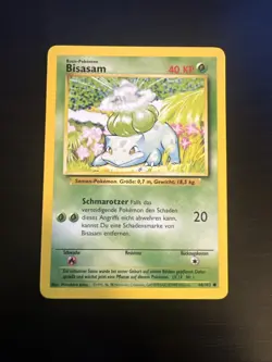 Pokemon Bisasam 44/102 German Bulbasaur  Base Set Card - Image 1