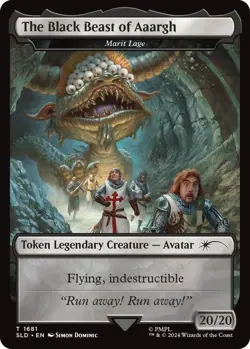 MTG SLD NM FOIL The Black Beast of Aaargh - Image 1