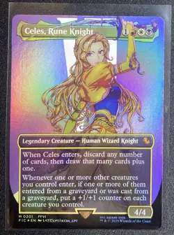 Celes, Rune Knight (Borderless) Commander: Final Fantasy Foil MTG - 0201 - Image 1