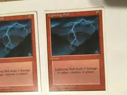4X MTG 4TH EDITION 2 RED ELEMENTAL BLAST & 2 LIGHTNING BOLT / HP/SP /WRONGWAY052 - Image 5