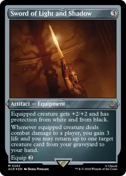 MTG ACR NM FOIL ETCHED Sword of Light and Shadow - Image 1
