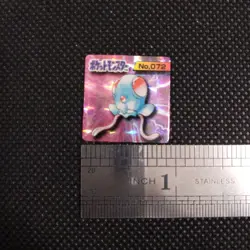 Tentacool Pokemon Bros Card Kira Mini Game Boy Anime Nintendo Japan No.072 - Image 2