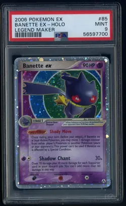 2006 POKEMON EX LEGEND MAKER #85 BANETTE EX HOLO PSA 9 - Image 1