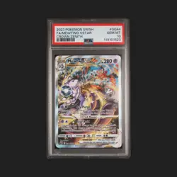 2023 POKEMON SWORD & SHIELD CROWN ZENITH #GG44 FULL ART/MEWTWO VSTAR PSA 10 - Image 1