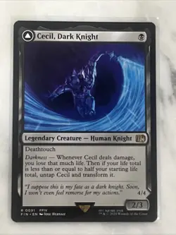 MTG Cecil Dark Knight Regular Rare Card Final Fantasy - Image 1