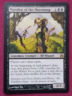 Magic The Gathering MORNINGTIDE MARALEN OF THE MORNSONG black card MTG - Image 1