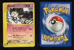 Meowth Reverse Foil Pokemon e-Card Series Expedition #121 2002 1kx5 - Image 6