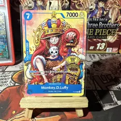 One Piece Card - P-043 - Monkey.D.Luffy - 2nd Anniversary Promo - Image 2
