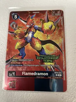 Digimon Card Game - Flamedramon Evolution Cup Top 4 -  Foil - BT8-012 LP - Image 3