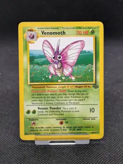 Venomoth 29/64 Non Holo Jungle Set Rare Pokemon Card WOTC NM - Image 1