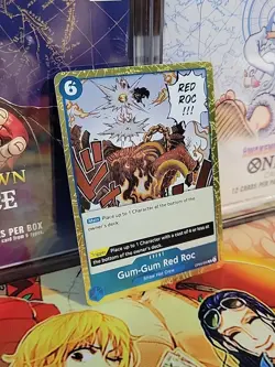 Gum-Gum Red Roc OP04-056 Kingdoms of Intrigue Holo One Piece Card Mint Tcg 1x - Image 2