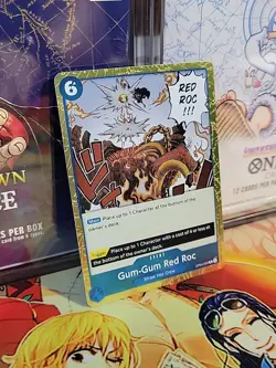 Gum-Gum Red Roc OP04-056 Kingdoms of Intrigue Holo One Piece Card Mint Tcg 1x - Image 6