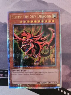 Slifer the Sky Dragon Quarter Century Secret Rare Card LC01-EN002 NM Condition - Image 1
