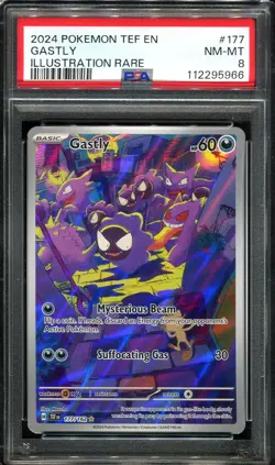 PSA 8 Gastly 177/162 IR Temporal Forces Illustration Rare Pokemon Card - Image 2
