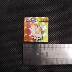 Pidgeot  Pokemon Bros Card Kira Mini Game Boy Anime Nintendo Japan No.018 - Image 2