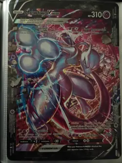 Mewtwo V Union Card SWSH161 Jumbo Black Star Promo Pokémon - Image 2