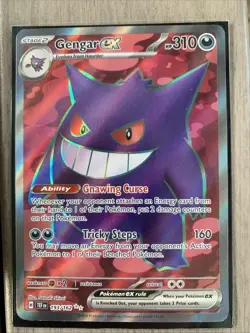 Pokémon Gengar EX TCG Full Art Holo Card 193/162 Temporal Forces Ultra Rare - Image 1