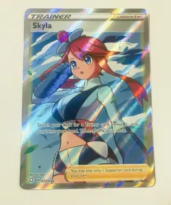 Pokemon Card TCG - Skyla 072/072 Ultra Rare Full Art Trainer Shining Fates NM - Image 3