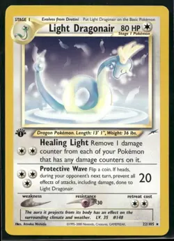 Light Dragonair 22/105 - 1st Edition Neo Destiny Pokemon Card NM - Image 1