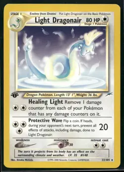 Light Dragonair 22/105 - 1st Edition Neo Destiny Pokemon Card NM - Image 3