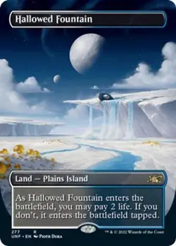MTG English Hallowed Fountain (Borderless) NM Foil Unfinity - Image 2