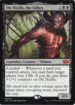 Ob Nixilis, the Fallen Commander: Tarkir: Dragonstorm Non-Foil Near Mint - Image 1