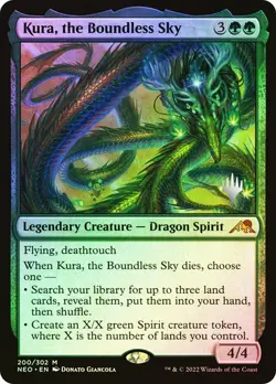 Magic The Gathering MTG KURA, THE BOUNDLESS SKY FOIL Kamigawa: Neon Dynasty NM - Image 2