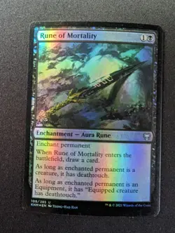RUNE OF MORTALITY FOIL #108 Kaldheim MTG - Image 1