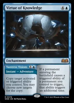 MTG - VIRTUE OF KNOWLEDGE // VANTRESS VISIONS - Wilds of Eldraine (M) - Image 1