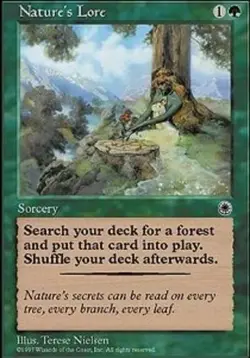 MTG Nature's Lore, Portal, Heavily Played, English - Image 2