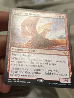 Goldspan Dragon LP Kaldheim 2021 Expansion/Mythic #139 - Image 2