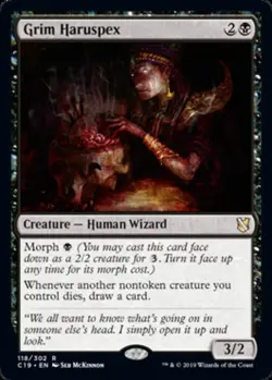 1 x Grim Haruspex - Commander 2019 - Light Play - MTG - Image 1