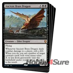 Ancient Brass Dragon X4 M/NM MTG Commander Legends: Battle For Baldur's Gate - Image 1