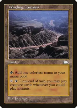 Magic The Gathering: Winding Canyons, Weatherlight (WTH)  LP/NM - Image 2
