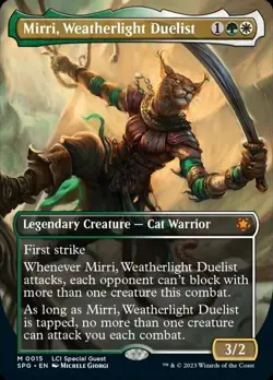 MTG Mirri, Weatherlight Duelist - Borderless, NM-Mint, English Special Guests - Image 2