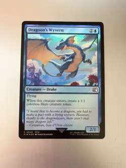 Dragoon’s Wyvern - 49 - Magic: Final Fantasy MTG - Common - FOIL - FFXI - Image 3