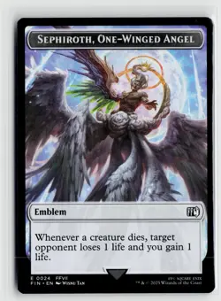 MTG Final Fantasy Sephiroth, One-Winged Angel / Robot Warrior (012) x1 NM Token - Image 3