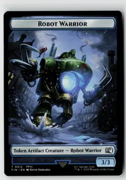 MTG Final Fantasy Sephiroth, One-Winged Angel / Robot Warrior (012) x1 NM Token - Image 4