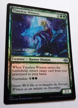 MTG 2021 Modern Horizons 2 TIMELESS WITNESS 358 U (Showcase) Foil M/NM - Image 2